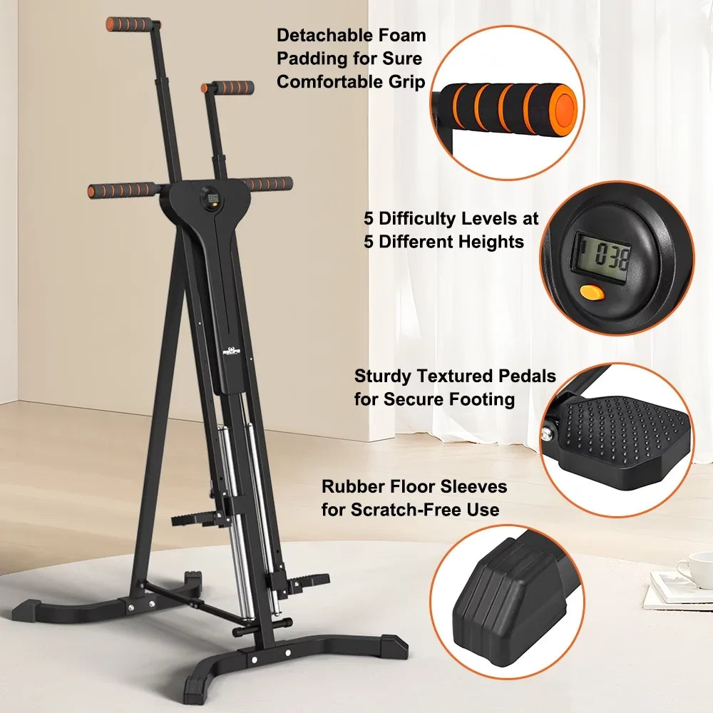 Relife  Sports Vertical Climber Exercise Machine for Home Gym with LCD Display 5 Levels Adjustable