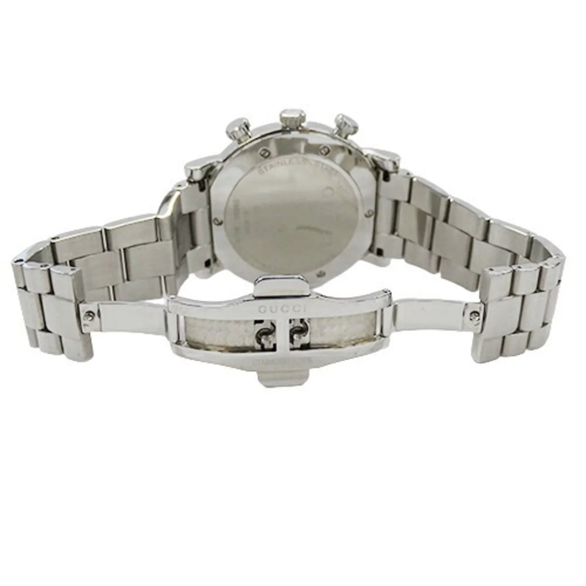 Used Gucci GUCCI watch men's G chrono date quartz stainless steel SS 101M YA101309 silver black