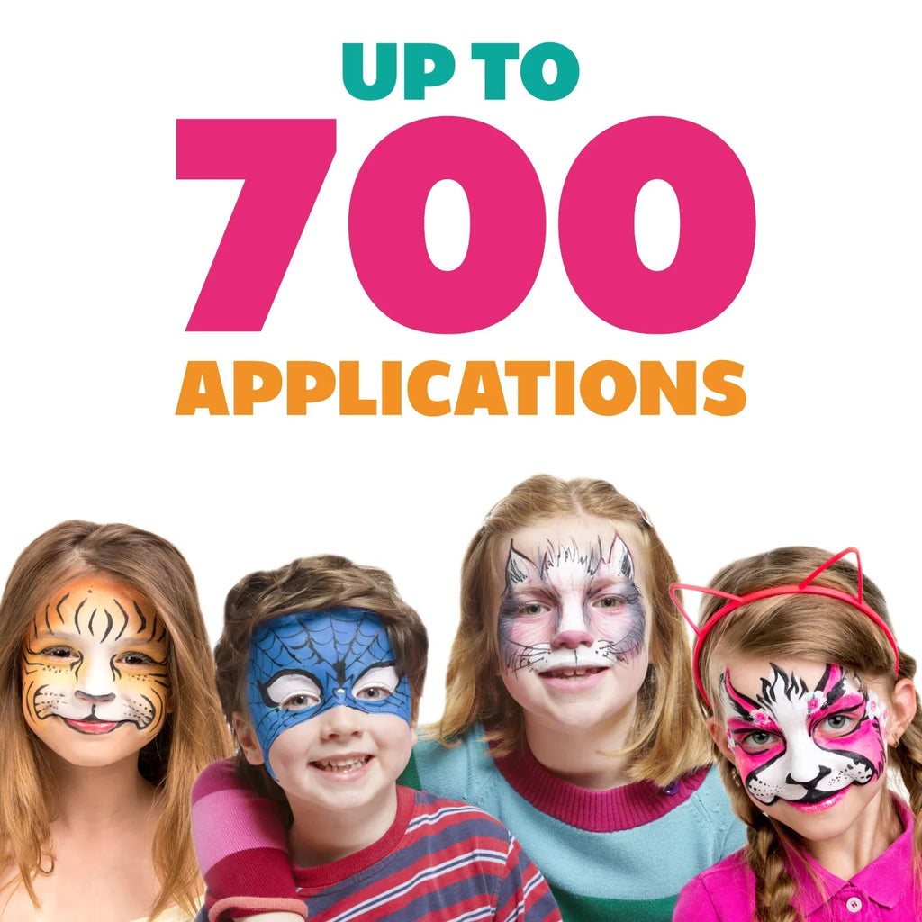 Kraze FX Celebration Professional Face Painting One Stroke Split Cake Palette, aqua Activated, Hypoallergenic, Safe, Non Toxic Halloween Party Makeup Face Paint Kit for Sensitive Skin, Kids & Adults