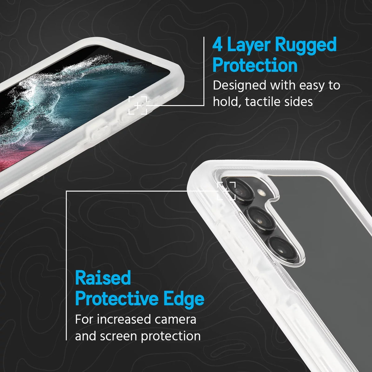 Pelican Voyager Series  Galaxy S23 Plus Case with Belt Clip Holster - Clear