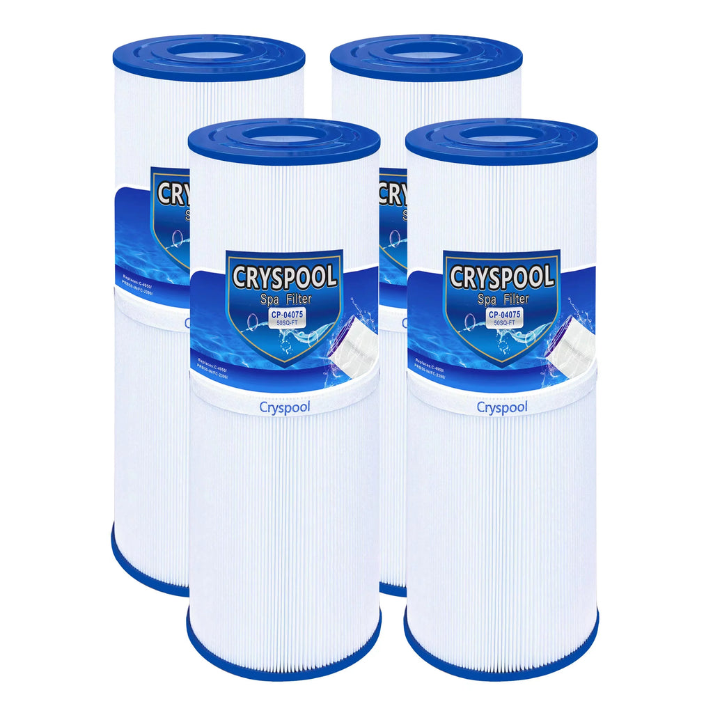 ft Spa Filter suitable with C-4950, PRB50-in, FC-2390,  03FIL1600,373045 Hot Tub Filter , 4 Pack. Cryspool 50 sq