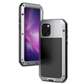 Gorilla Glass Aluminum Metal iPhone 11 Pro Max Case (Silver) Heavy Duty Military Grade Shockproof and Scratch immune Protection, Rugged Outdoor Travel