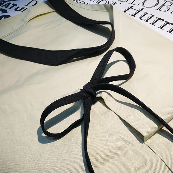 Hello World Italian Apron Adjustable Bib Cotton Linen BBQ Kitchen Pocket Pinafore