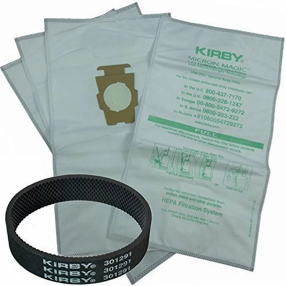 Genuine suitable with Kirby Avalir Microfiber Allergen Reduction Bags 204811 (6Pk) C/W FREE BE