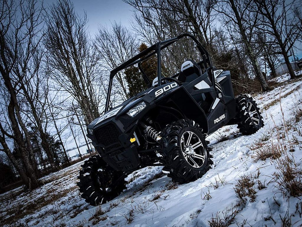 4" Stock|FF-P-RZR-001#ASIN. SuperATV Fender Flares Mud Guards for 2016|2020 Polaris RZR S 1000/2019|2020 RZR S4 1000|2 Front Flares, 2 Rear Flares|8.5" of Protection on Each Side vs