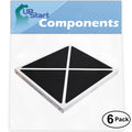 6-Pack Replacement for Hunter 30375 Air Purifier Filter - suitable with Hunter 30930 Air Filter