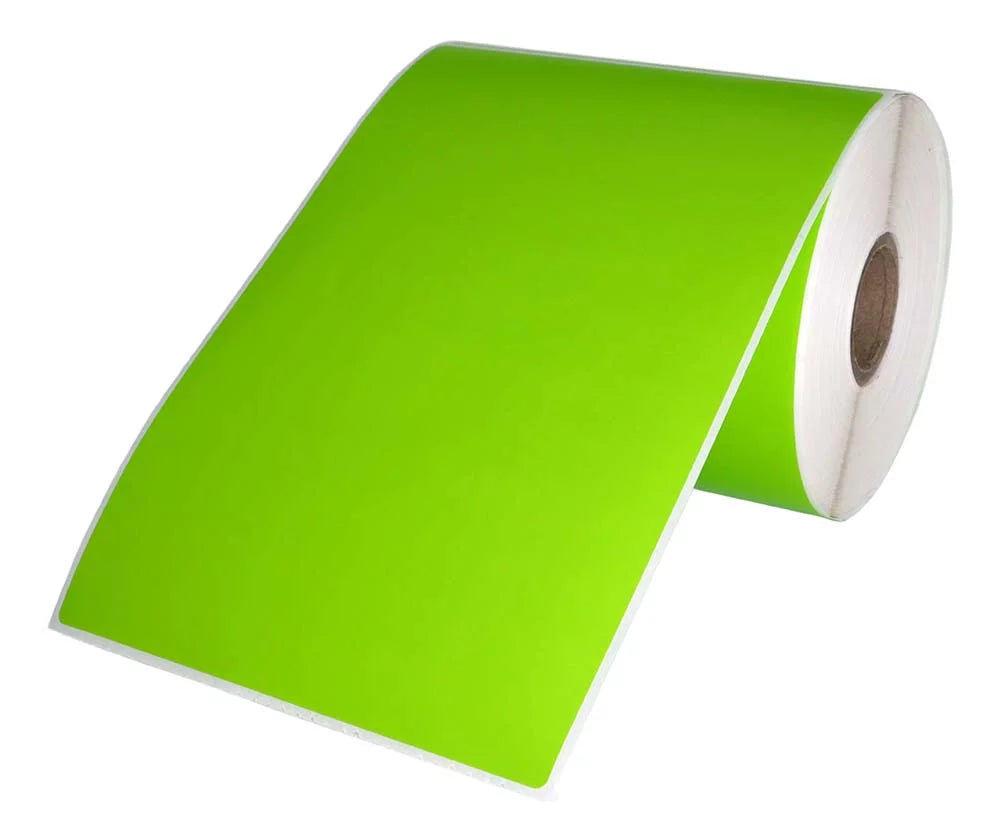 6 Rolls 4"x6" GREEN Color Direct Thermal Shipping Label suitable with Zebra Eltron Printers