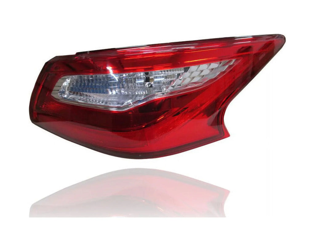 Tail Light Assembly - matching/Replacement for '18-18 Nissan Altima Sedan S/SV/SL - Outer On Body, Standard Red Lens - Pair, Left Driver + Right Passenger Set - 265509HU0A, 265559HU0A CAPA