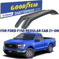 Goodyear Shatterproof in-Channel Window Deflectors for  F150 2021-2024 Regular Cab/SuperCrew/SuperCab, Rain Guards, Window Visors for Cars, Vent Deflector, Car Accessories, 2 pcs - GY003497