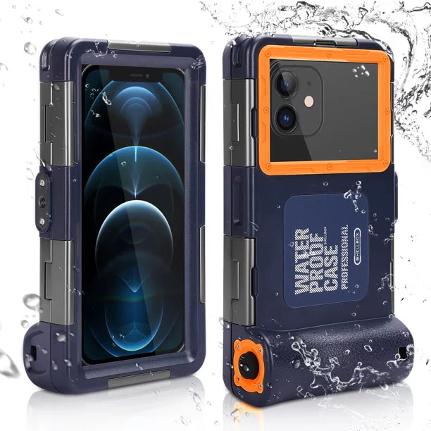 UrbanX Professional [15m/50ft] Swimming Diving Surfing Snorkeling Photo Video Waterproof Protective Case Underwater Housing for HTC 10 Lifestyle And all Phones Up to 6.9 Inch LCD with Lanyard