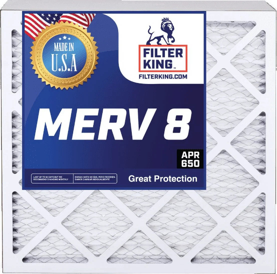 Filter King 9.75x23.75x1a Air Filter | 3-PACK | MERV 8 HVAC Pleated A/C Furnace Filters | MADE IN USA | Actual Size: 9.75 x 23.75 x .75"