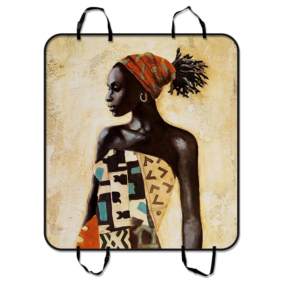 GCKG Beautiful African Woman Pet Car Seat shield Dog Car Seat Mat Hammock Cargo Mat Trunk Mat For Cars Trucks and SUV 54x60 inches