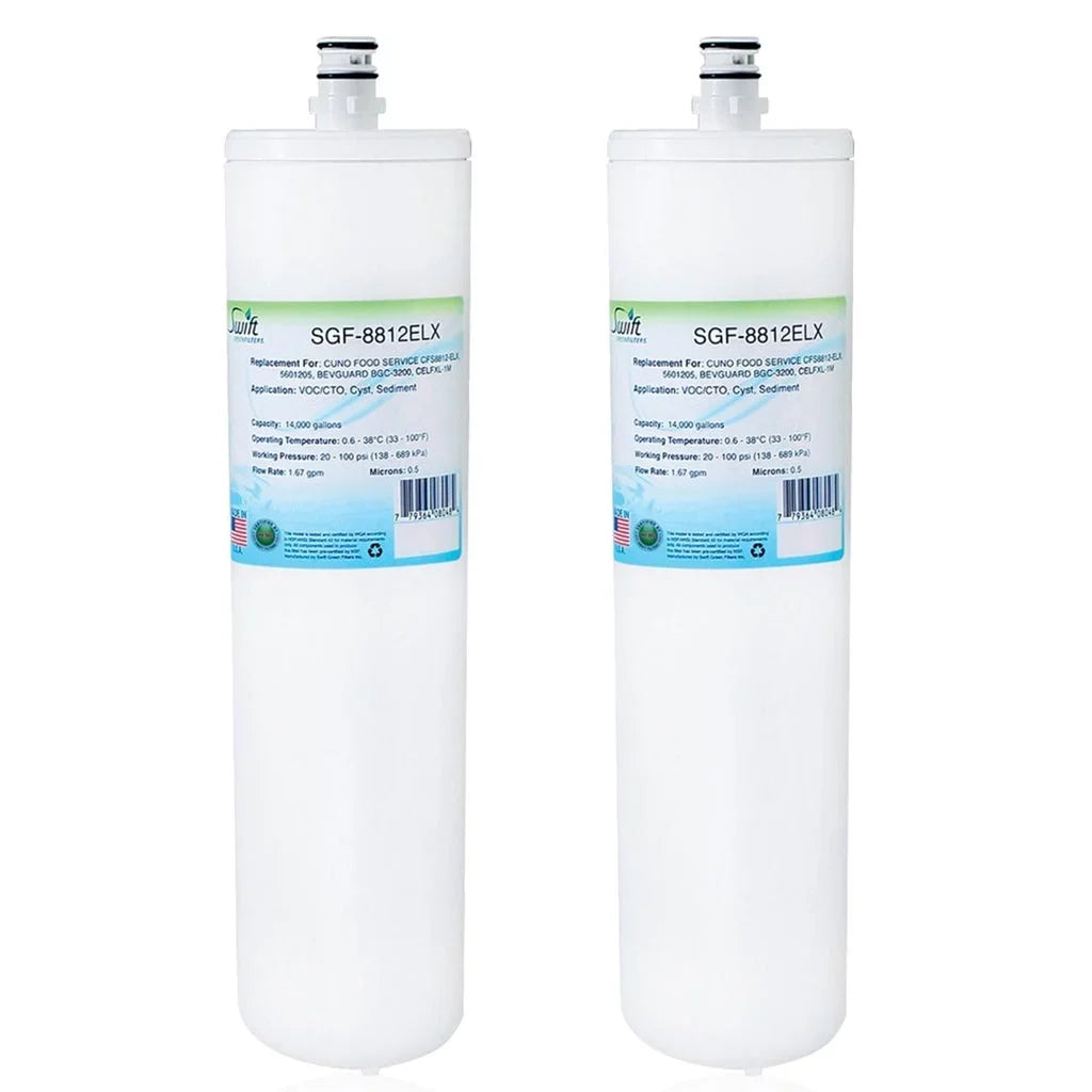 Swift Green Filters SGF-8812ELX appropriate Commercial moisture Filter for CFS8812-ELX, 5601205, BEVGUARD BGC-3200, CELFXL-1M , Made in USA (Pack of 2)