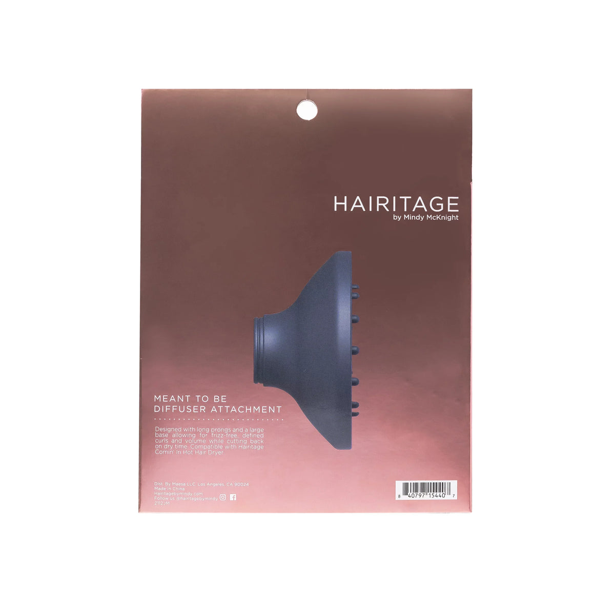 Hairitage Meant to Be Hair Diffuser Hair Dryer Attachment for Anti Frizz & Volume | Salon high-grade Frizz Control
