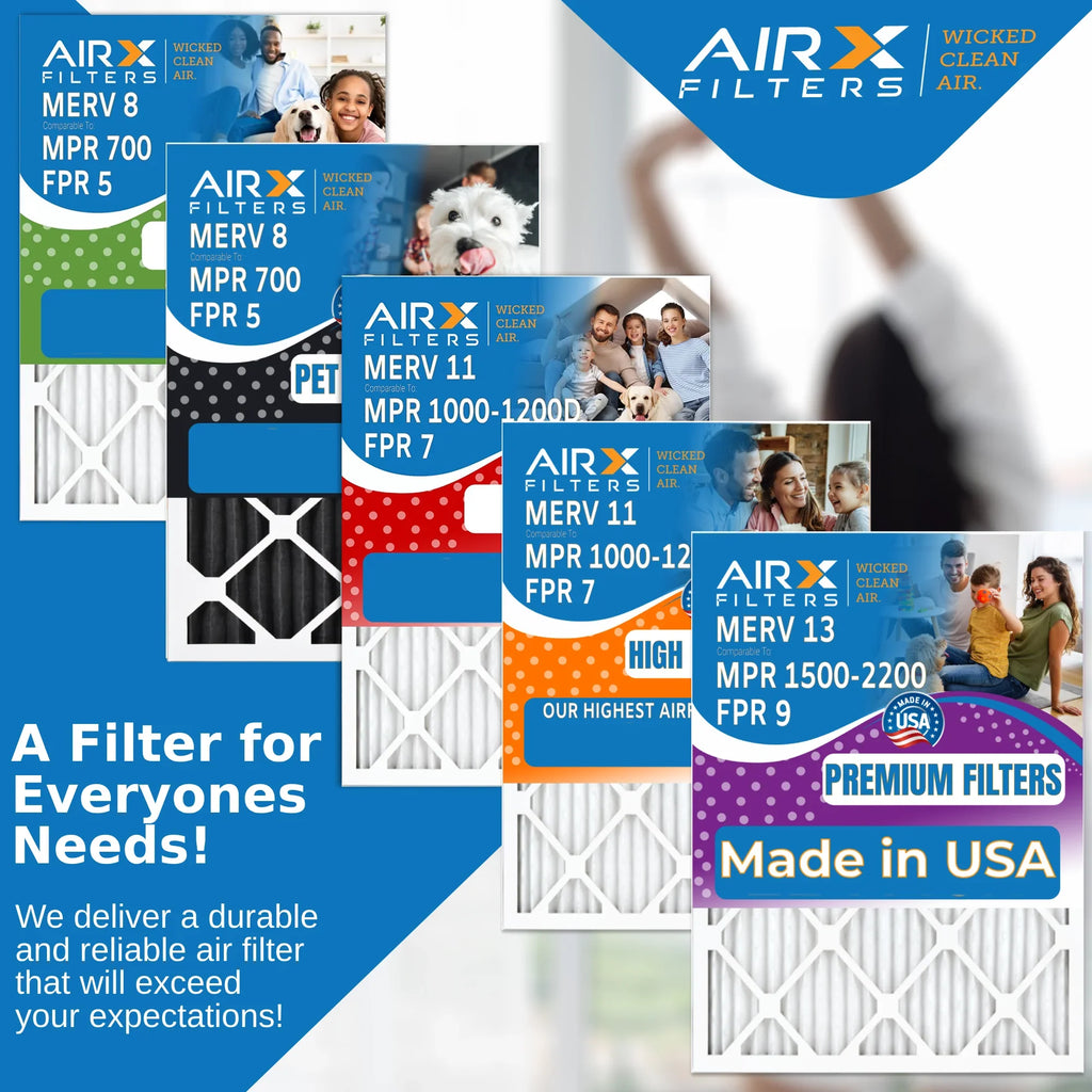 20x25x5 Air Filter MERV 11 Comparable to MPR 1000, MPR 1200 & FPR 7 appropriate with Field Controls # 46568600 Premium USA Made 20x25x5 Furnace Filter MERV 11 by AIRX FILTERS WICKED CLEAN AIR.