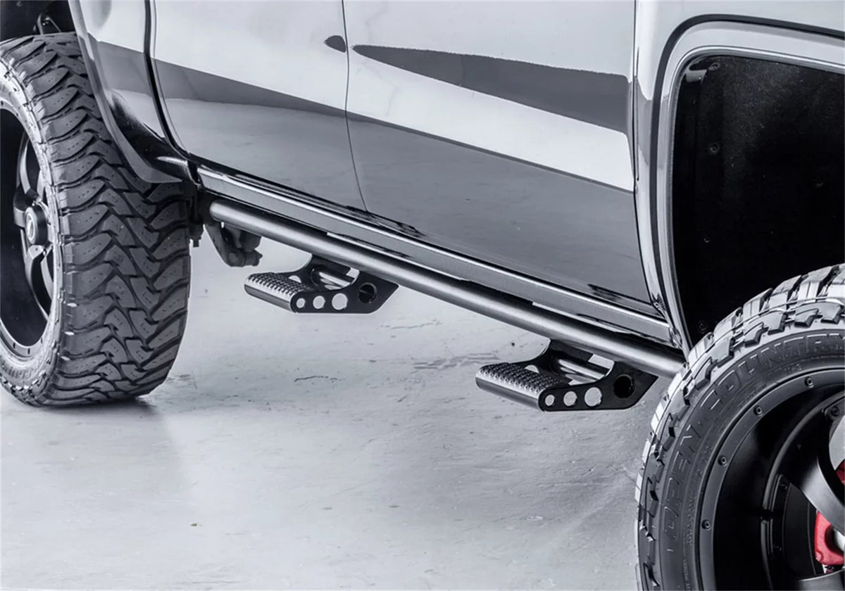 N-Fab by RealTruck Rkr Rails | Textured Black | T074Rkrcc | appropriate with 2007-2021  Tundra Crewmax All Beds, SRW Gas