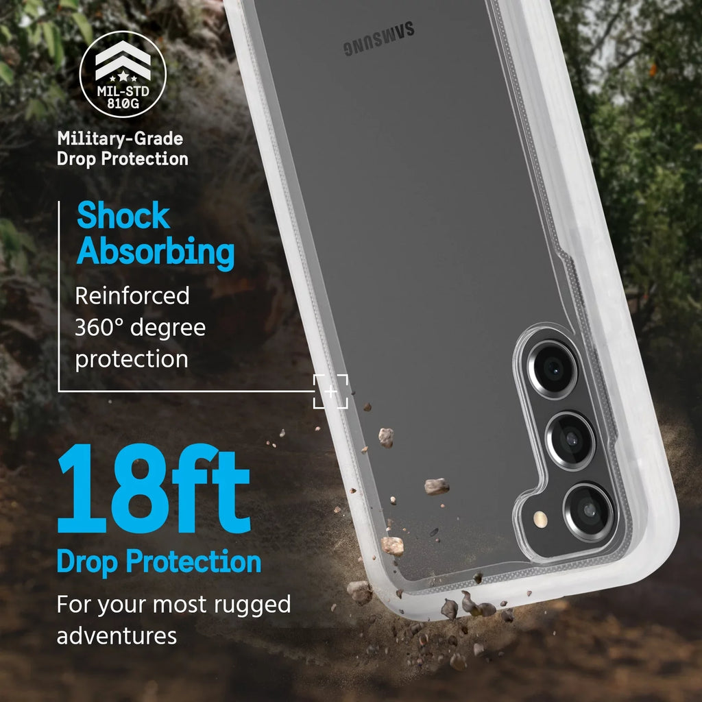 Pelican Voyager Series  Galaxy S23 Plus Case with Belt Clip Holster - Clear