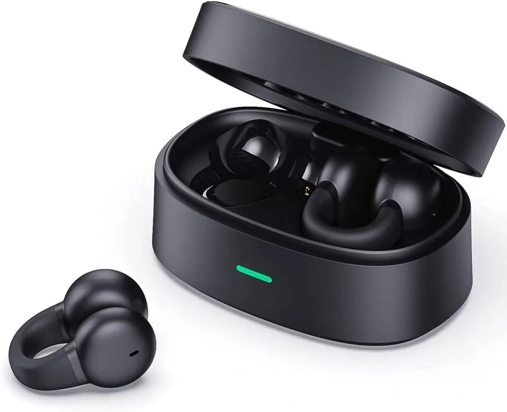 Wireless Ear-Clip TWS Earphones for  Galaxy Z Fold5/Flip5 Phones - Bluetooth Earbuds Bone Conduction Headphones True Stereo Charging Case Hands-free D9G matching With Galaxy Z Fold5/Flip5