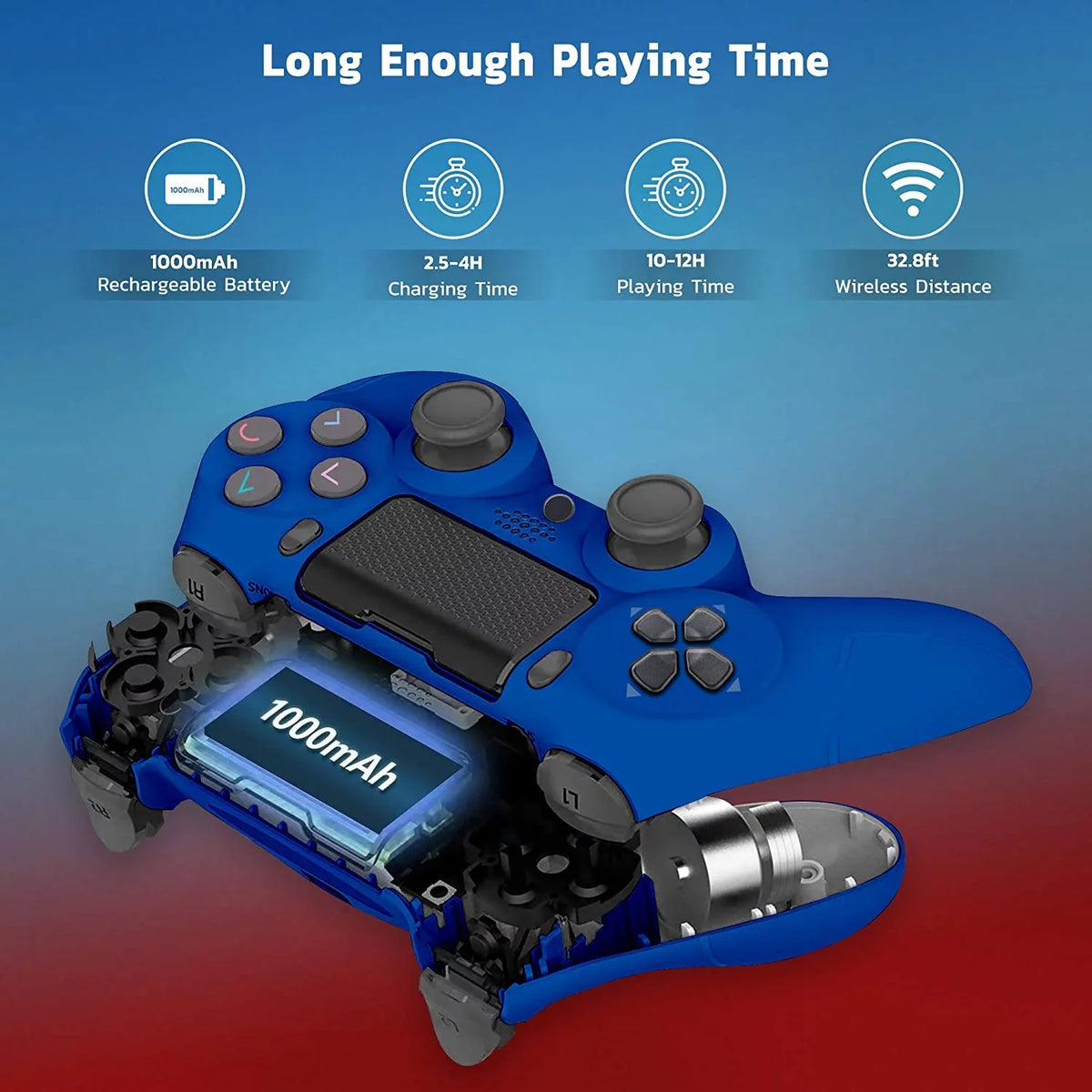 PRO Wireless GamePad matching with  Galaxy S23 Ultra Controller Plus 1,000 Battery/Built-In Speaker/Gyro/Remote BlueTooth Slim (Blue)