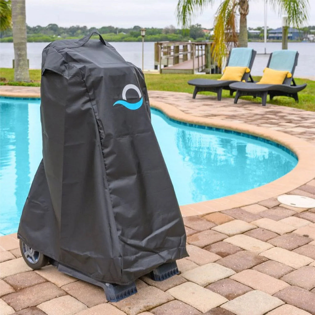 Dolphin Explorer E30 Automatic Robotic Pool Cleaner with Universal Caddy and Classic Caddy protector, Ideal for In-Ground Swimming Pools up to 50 Feet