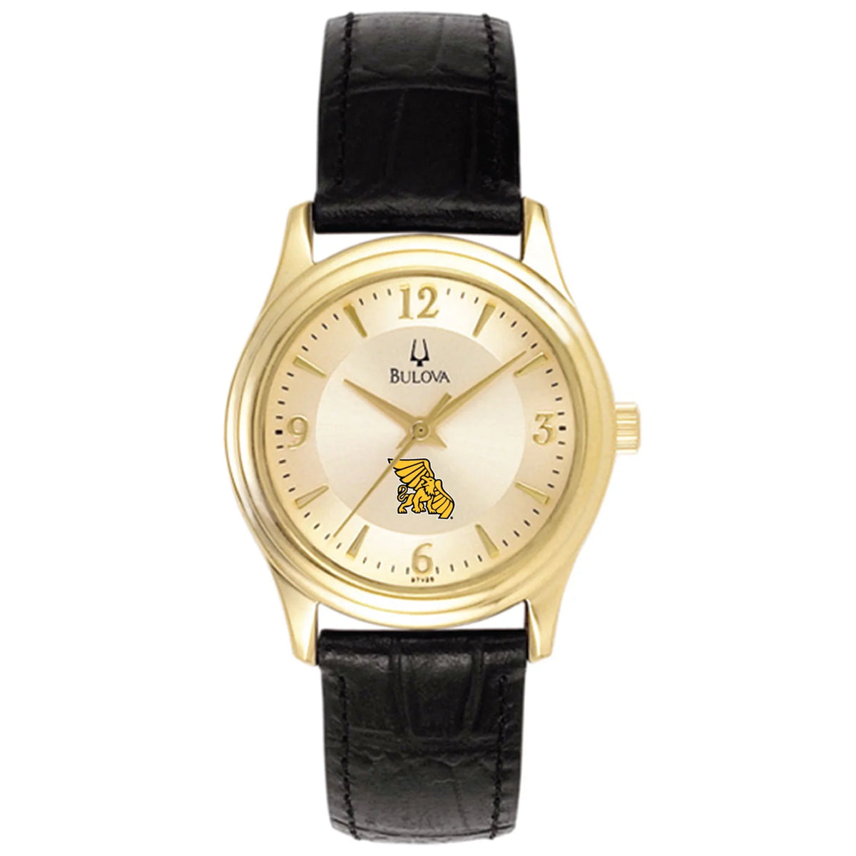 Women's Bulova  Gold/Black Missouri Western State Griffons Stainless Steel Watch with Leather Band