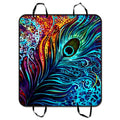GCKG Colorful Peacock Design Pet Car Seat wrap Dog Car Seat Mat Hammock Cargo Mat Trunk Mat For Cars Trucks and SUV 54x60 inches