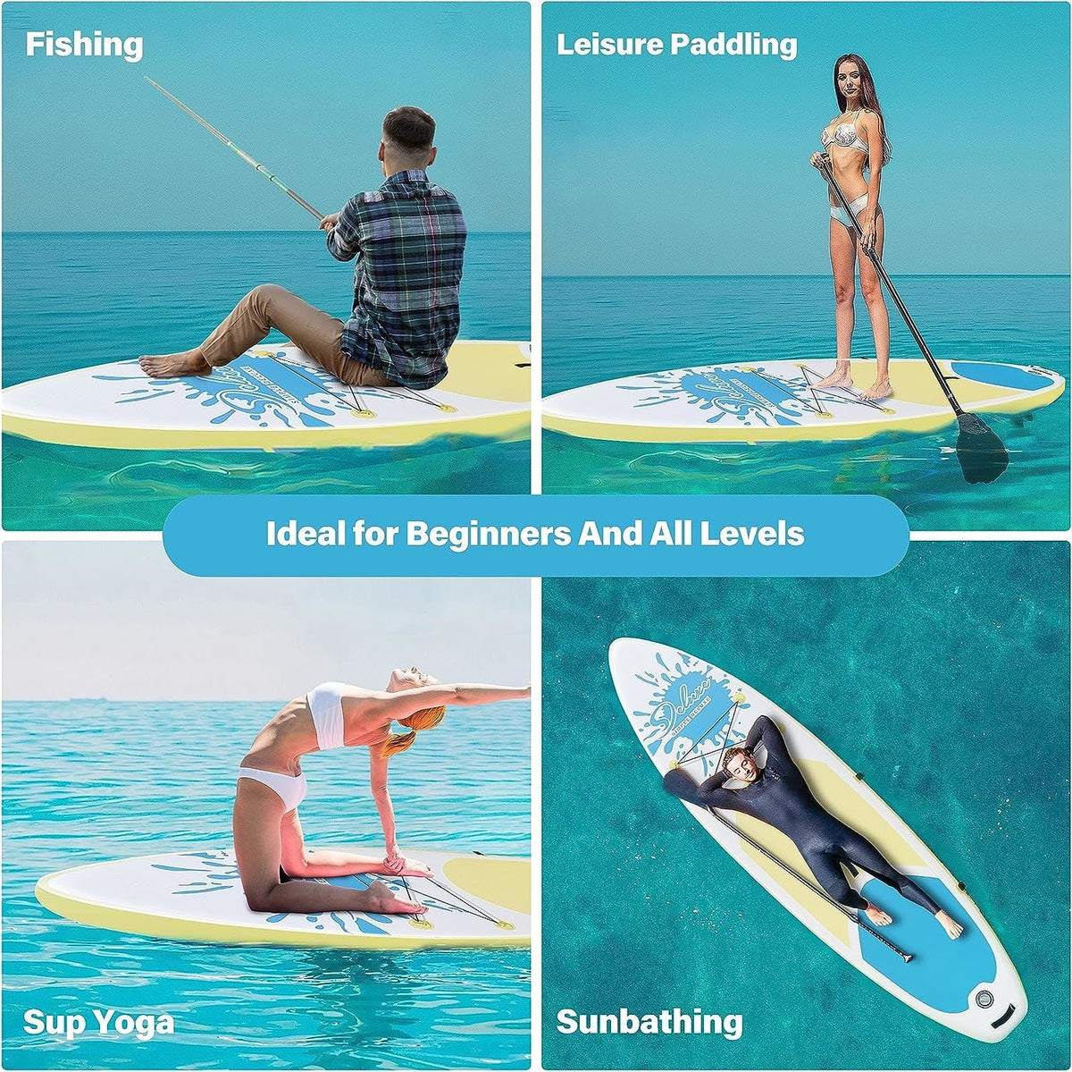Deluxe Pink Inflatable Stand Up Paddle Board - 1 paddle board kit - 27.55 - Discover ultimate balance and stability on the liquid!
