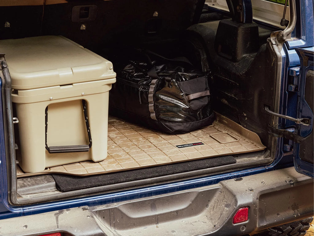 WeatherTech Cargo Trunk Liner with Bumper Protector appropriate with 2021-2024 Jeep Grand Cherokee L - Behind 2nd Row Seating With Bumper Protector, Black