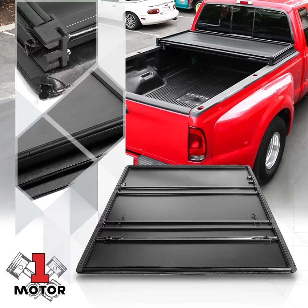 Short Bed Tonneau shield 6.1Ft Soft Tri-Fold Fleetside for 05-19 Nissan Frontier