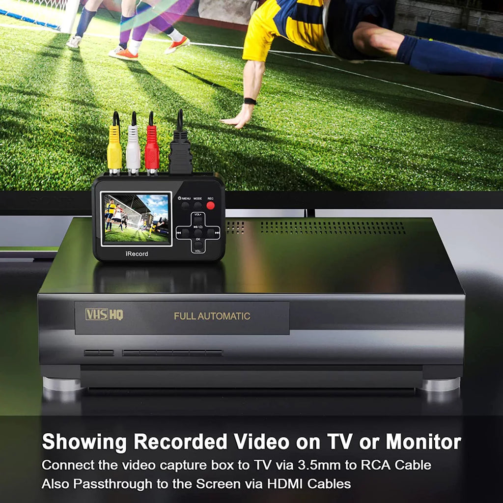 DIGITNOW Video to Digital Converter, VHS to Digital Converter to Capture Video from VCR, VHS Tapes, Hi8, Camcorder, DVD, TV Box