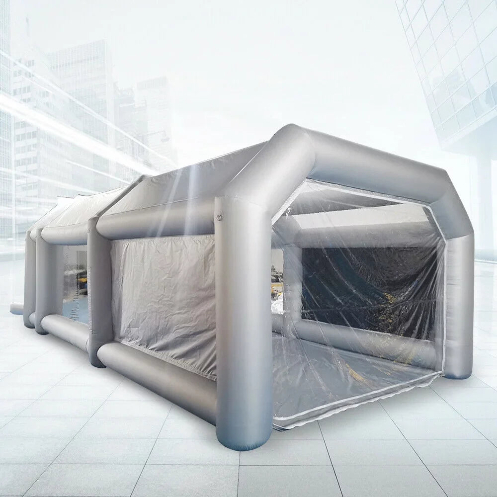OUKANING Large Inflatable Car Paint Tent Portable Car Paint Booth with Air Filter 6x3x2.5m