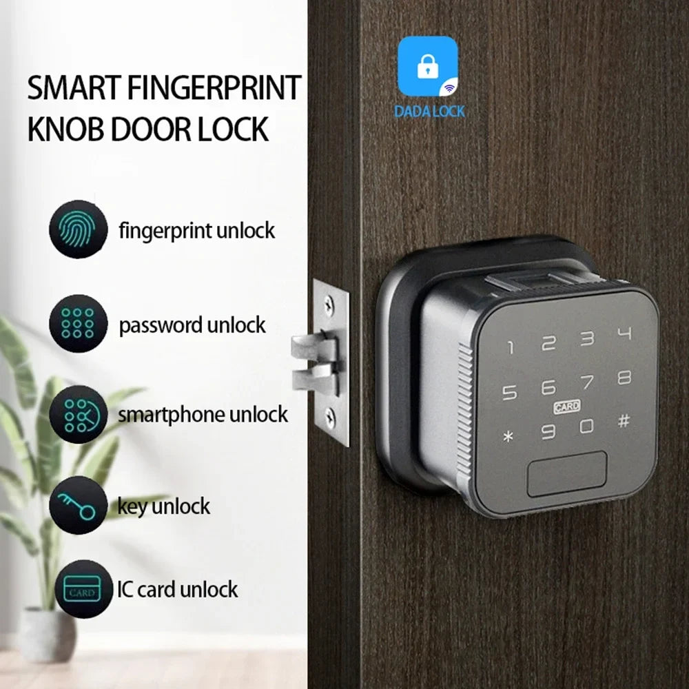 Walmeck Smart Lock Fingerprint Lock Door Lock Keypad Door Lock with Handle Fingerprint Electronic Deadbolt Door Lock Smart Door Lock matching with DADA Lock