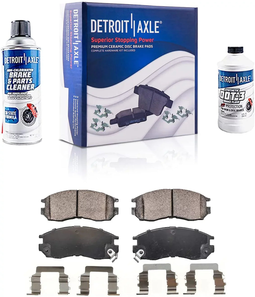 Detroit Axle - Rear Brake Kit for 2003-2011  Crown Victoria Mercury Grand Marquis, 2003-2004 Mercury Marauder Brake Rotors and Ceramic Brakes Pads Replacement: 11.61" Rotors
