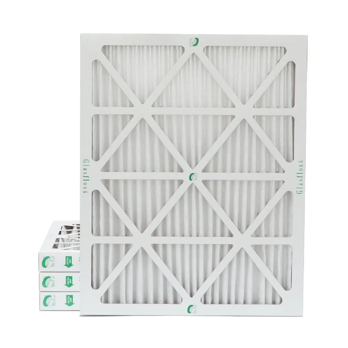 Exact Size: 17-1/2 x 24-1/2 x 1-3/4. Box of 4. Glasfloss ZL 18x25x2 MERV 10 Pleated AC Furnace Air Filters