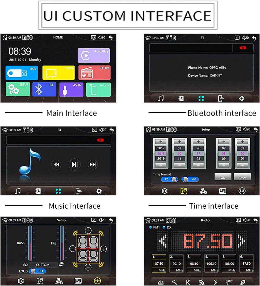 Binize 7 inch Car Stereo Radio appropriate with Carplay Android Auto Double Din Touchscreen Bluetooth Head Unit/MP5 Player/FM/AM,Support Reversing Image Input/Steering Wheel Control/USB/Remote