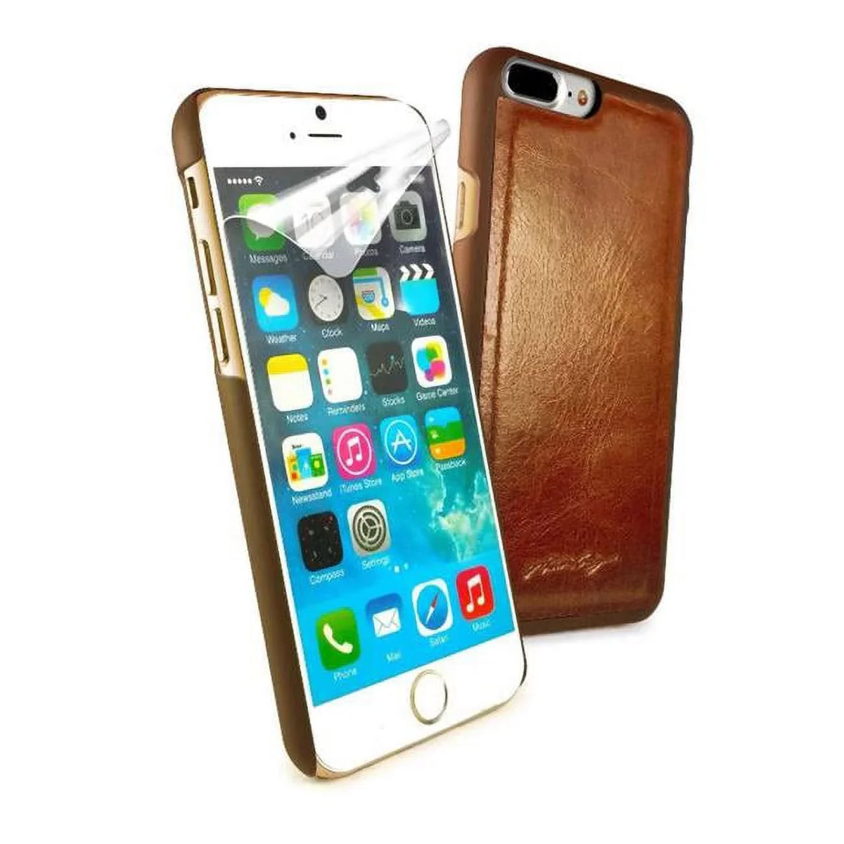G2-70 Alston Craig Genuine Vintage Leather Replacement Magnetic Shell for iPhone 7, Brown
