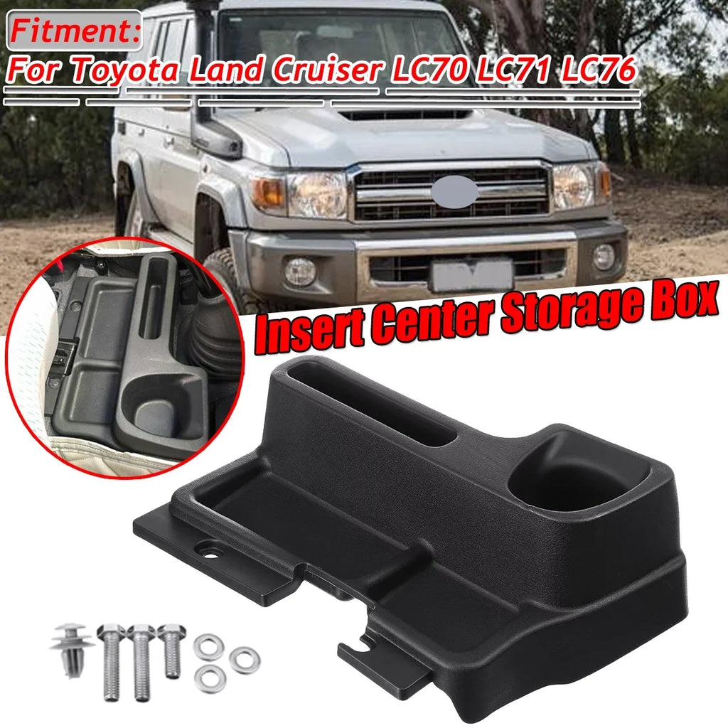 Car Center Console Organizer Box Replacement for  Land Cruiser LC70 LC71 LC76, Interior Centre Console Storage Box, Black