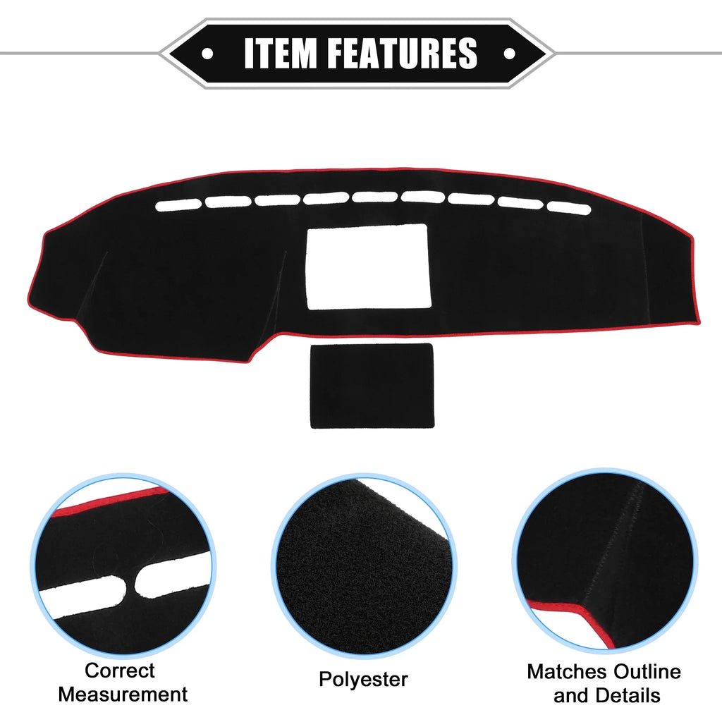 Unique Bargains Car Center Console Dashboard wrap Mat matching for  F150 2008-2014 Protective Polyester Black
