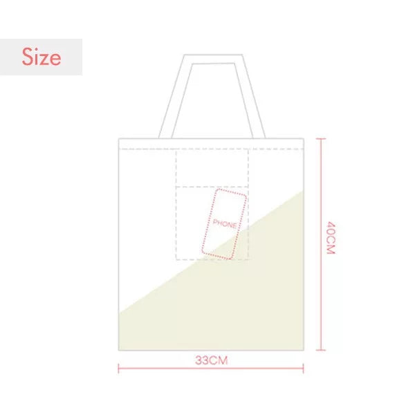 Malta Script Language I Love You Language Mandari Expression Sack Canvas Tote Shoulder Bag