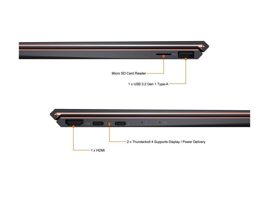 ZenBook S Ultra Slim Laptop, 13.9" 3300x2200 3:2 500nits Touch Display,  Evo Platform Core i7-1165G7 CPU, 16GB RAM, 1TB SSD, Thunderbolt 4, TPM, Windows 10 Pro, Jade Black, UX393EA-XB77T