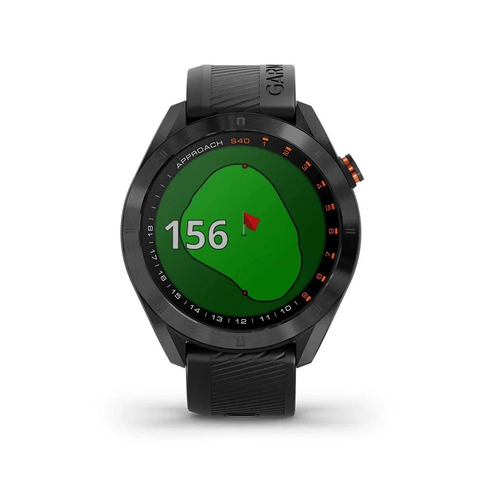 Garmin Approach S40, Stylish GPS Golf Smartwatch, Lightweight with Touchscreen Display, Black