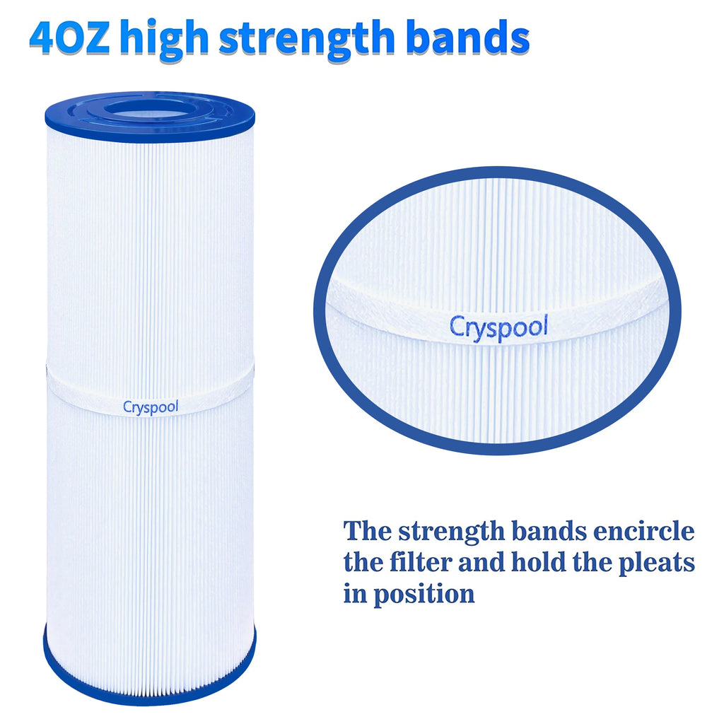 ft Spa Filter suitable with C-4950, PRB50-in, FC-2390,  03FIL1600,373045 Hot Tub Filter , 4 Pack. Cryspool 50 sq