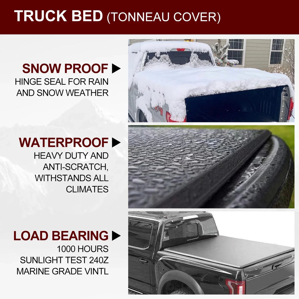 Kikito Vinyl Soft Roll-Up Tonneau wrap Truck Bed for 2022-2024 Tundra 5.6FT (66.7") Bed w/o Trail Edition (for Models Without The Deck Rail System)