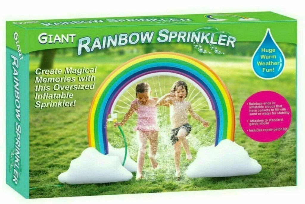Rainbow Sprinkler Toy for Kids, Inflatable Pool Summer Fun Spray aqua Toy, Outdoor Backyard for Children Infants Toddlers, Boys, Girls 3 4 5 6 7 8 Year Old