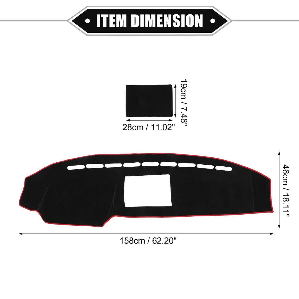 Unique Bargains Car Center Console Dashboard wrap Mat matching for  F150 2008-2014 Protective Polyester Black