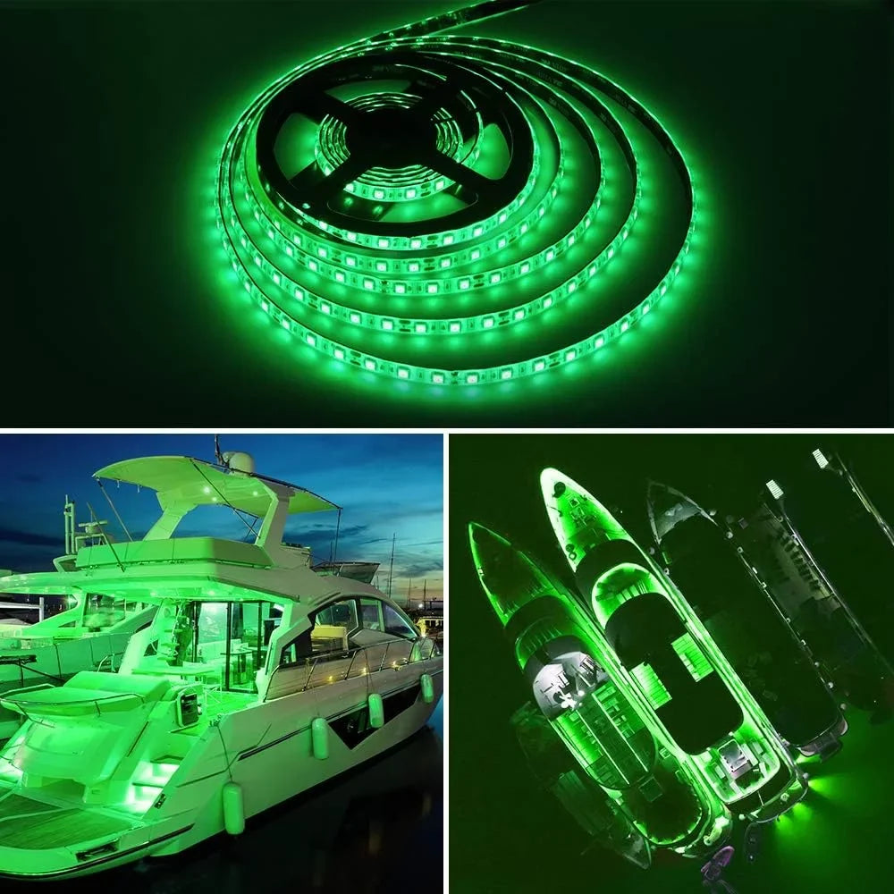 Pontoon craft Light, Marine Led Light Strip for Duck Jon Bass ship Sailboat Kayak Flex Lighting for ship Deck Light Accent Light Courtesy Interior Lights Fishing Night 12v