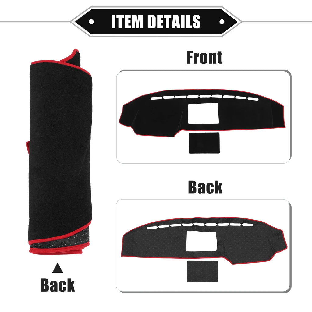 Unique Bargains Car Center Console Dashboard wrap Mat matching for  F150 2008-2014 Protective Polyester Black