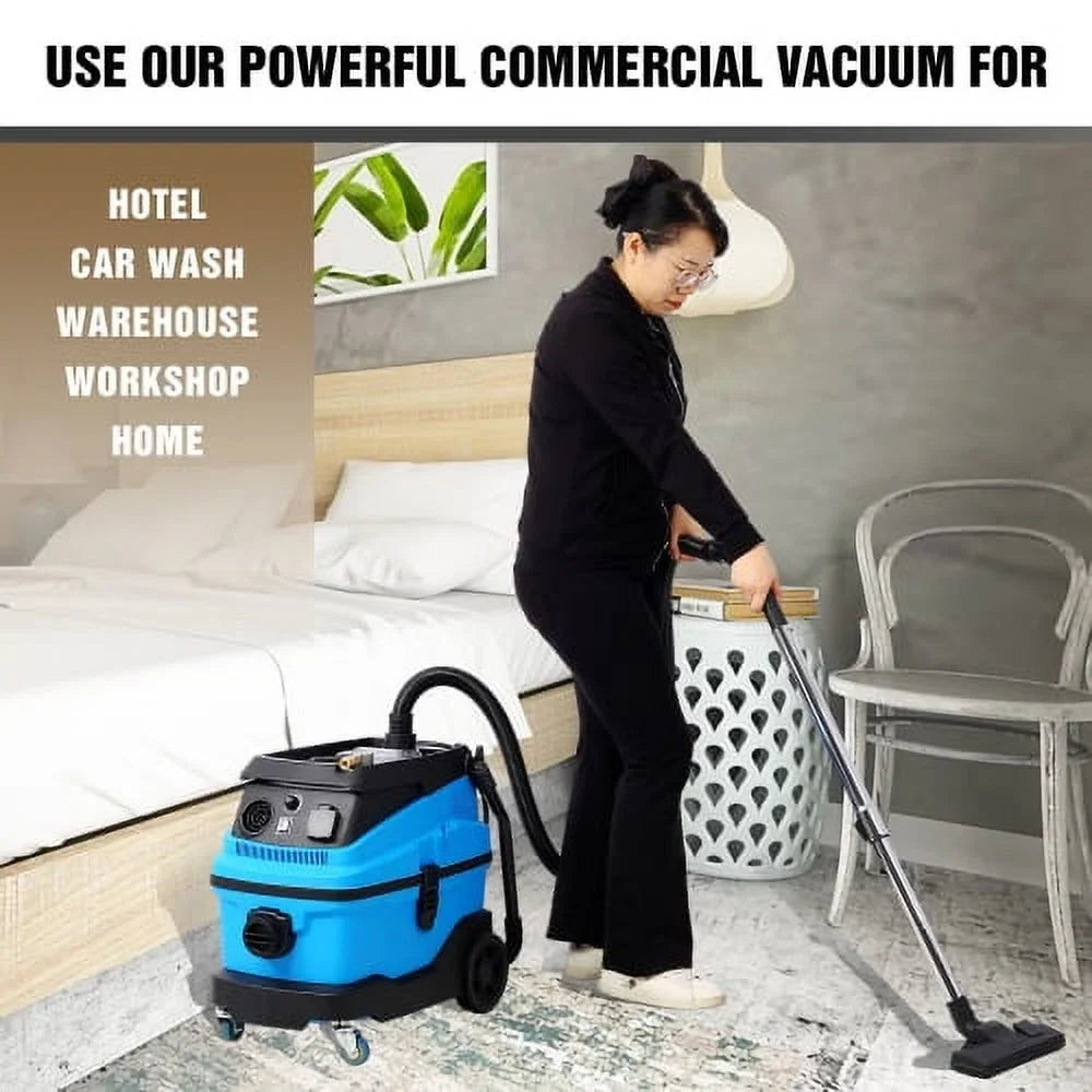 Wet Dry Blow Vacuum 3 in 1 Shop Vacuum Cleaner with More Than 18KPA Powerful Suction outstanding for Garage, Home, Workshop, Hard Floor and Pet Hair 8 Gallon Large Capacity 6 Peak  1200W