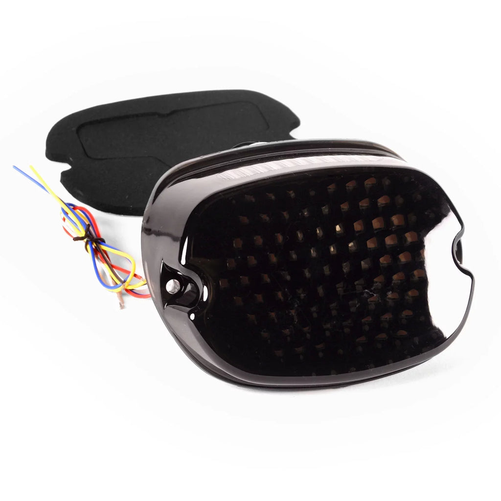 Krator Low Profile Smoke LED Tail Light Turn Signals Brake Light Running Light appropriate with Harley Davidson Ultra Classic Electra Glide CVO FLHTCUSE 2006-2013 - Fits Most 6-1/4" Round Headlights