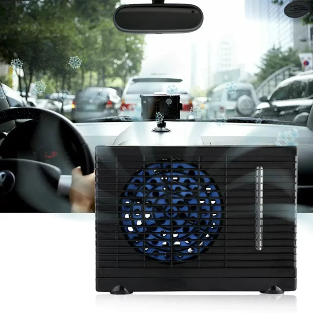 ZiSUGP Portable 12V Car Truck Home Mini Air Conditioner Evaporative moisture Cooler Fan Evaporative Air Conditioner Car Air Conditioner Car Phone Holder